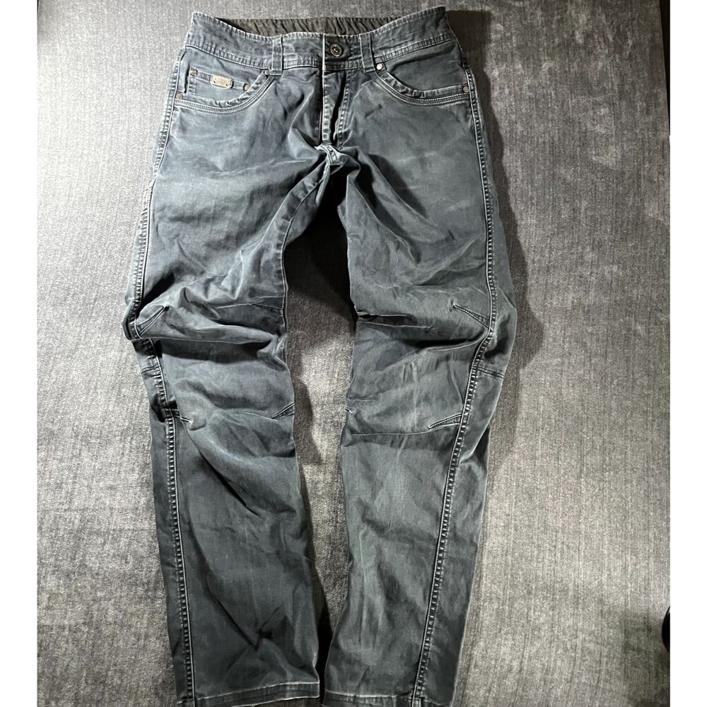 Kuhl Defyr Vintage Patina Dye Mens Pants 30x32 Blue Flat Front